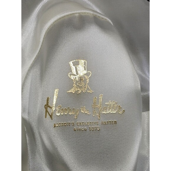 Henry The Hatter Detroit Mens Size 6 7/8 Gray Genuine Fur Felt Derby Fedora Hat - Picture 11 of 14